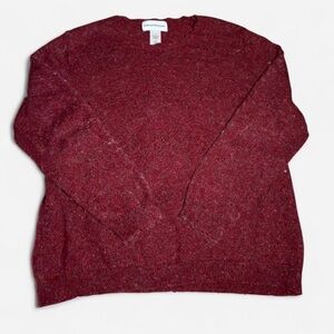 Alfred Dunner Burgundy Crew Neck Sweater